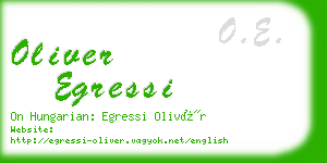 oliver egressi business card